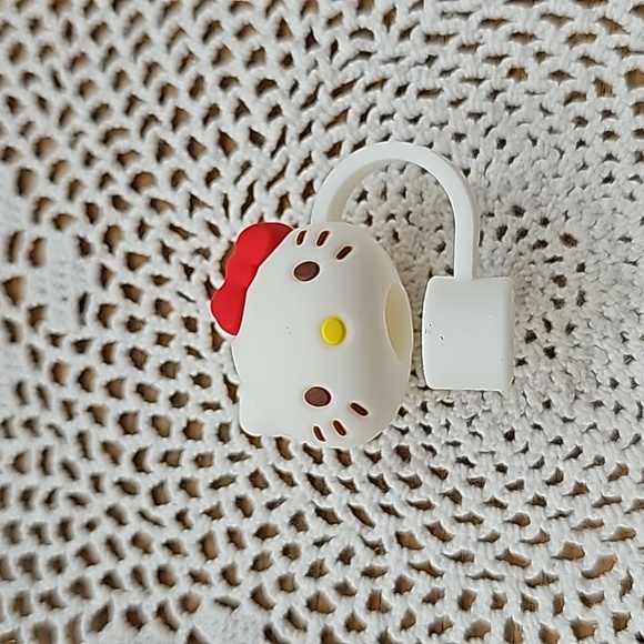 Hello Kitty Other - Hello kitty straw cover. Hello kitty head. Hard silicone. Red bow